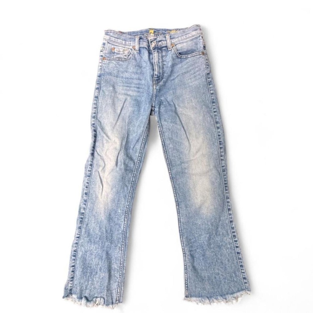 7 for all mankind Y2K low rise cropped Ali flare jeans fits 24, marked 27